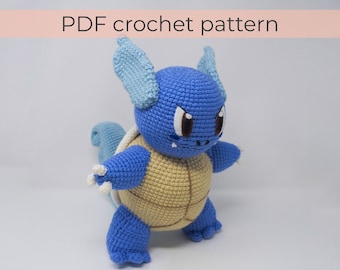 Wartortle Crochet Pattern ~ Amigurumi PDF Patterns ~ ENGLISH instructions only