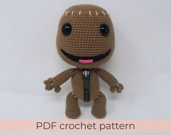 Sackboy Amigurumi Crochet Pattern ~ PDF File ~ ENGLISH instructions only