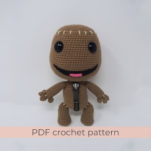 Schema per uncinetto Sackboy Amigurumi ~ File PDF ~ Solo istruzioni in INGLESE