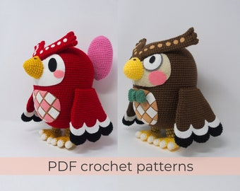 Blathers et Celeste Crochet Pattern Bundle ~ Modèles PDF Amigurumi ~ Instructions en anglais uniquement