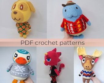 Crochet Pattern Bundle for Goldie, Wardell, Sprinkle, Flick and Erik ~ Amigurumi PDF files ~ ENGLISH instructions only