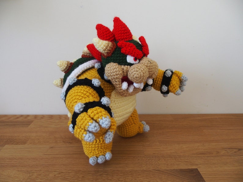 Bowser Crochet Pattern Amigurumi PDF Instructions en ANGLAIS uniquement image 5