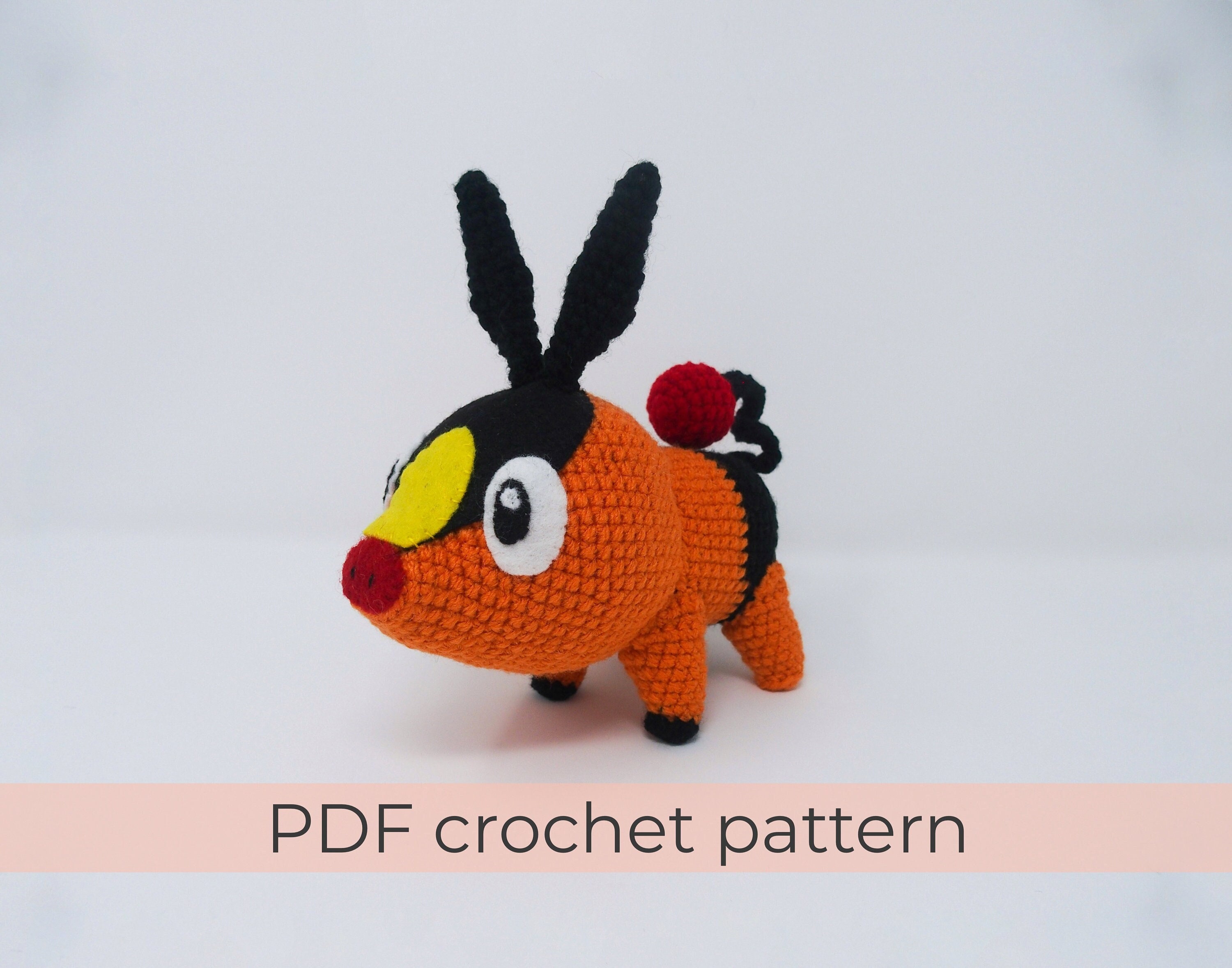 Tepig Crochet Pattern ~ Amigurumi PDF Patterns ~ ENGLISH instructions only