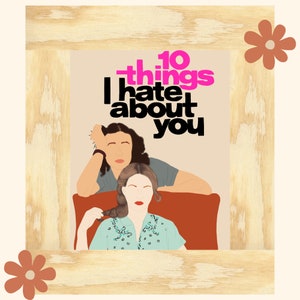 10 Things I Hate About You | Minimalistic Movie Poster | Digital Illustration [INSTANT DOWNLOAD]
