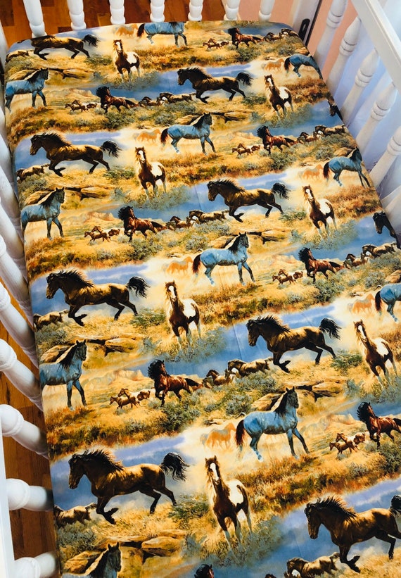 Crib Sheets Western Crib Sheets Cowboy Cribsheets Cowboy Etsy