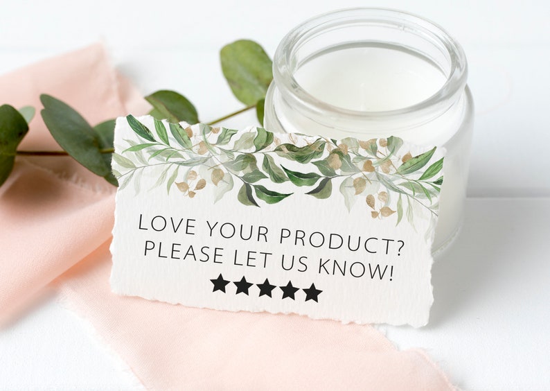 Review Request Cards Etsy Review Tags Leave A Review Etsy
