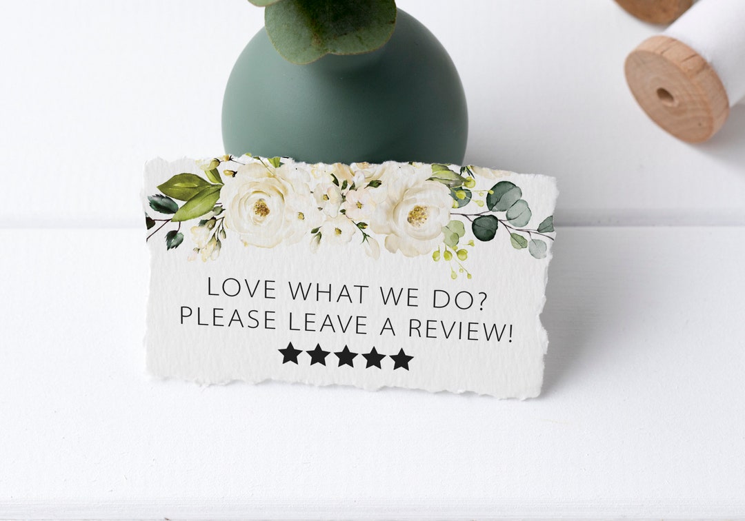 Review Request Cards Etsy Review Tags Leave A Review Stickers Feedback