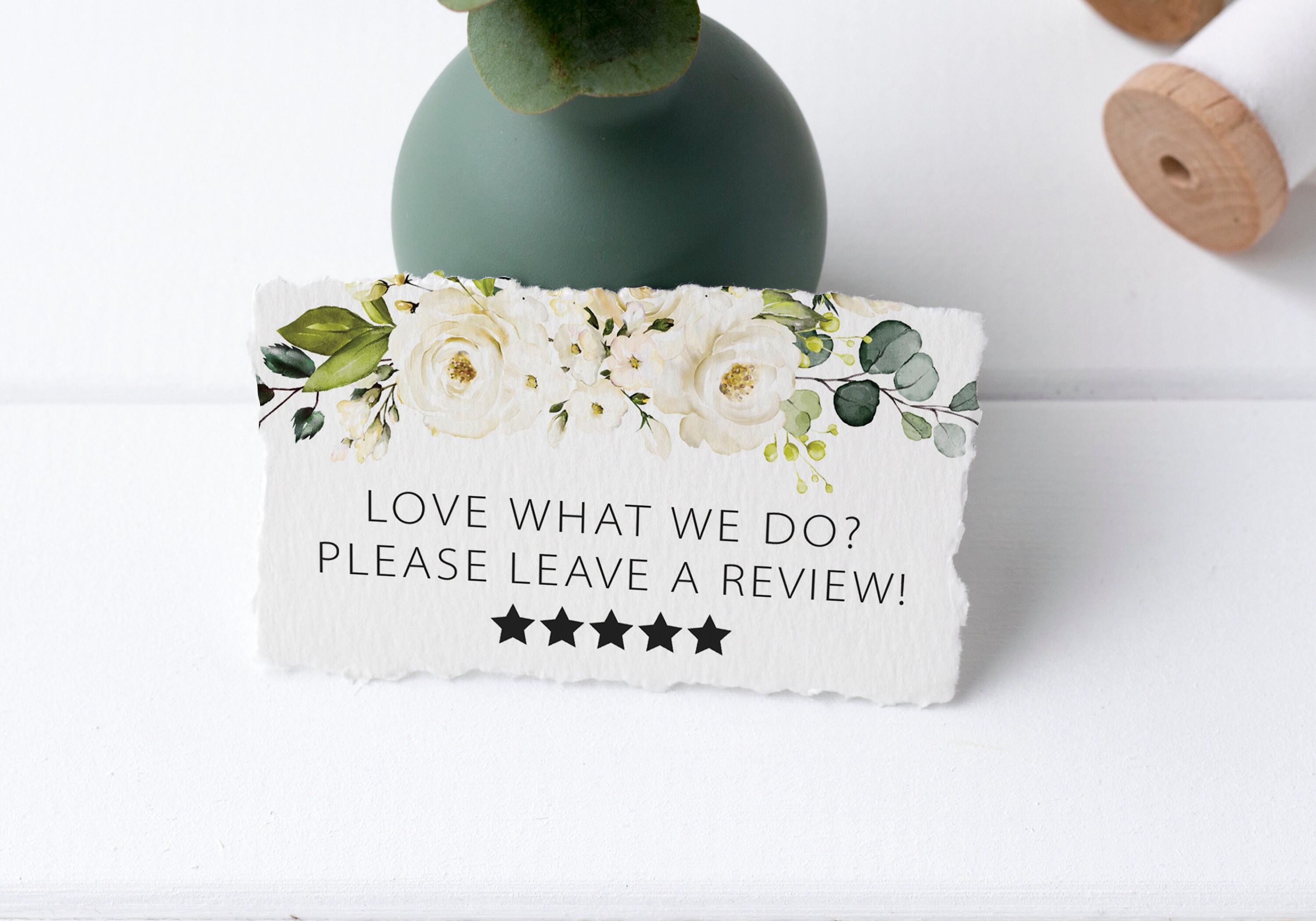 Review Request Cards Etsy Review Tags Leave A Review Stickers Feedback ...