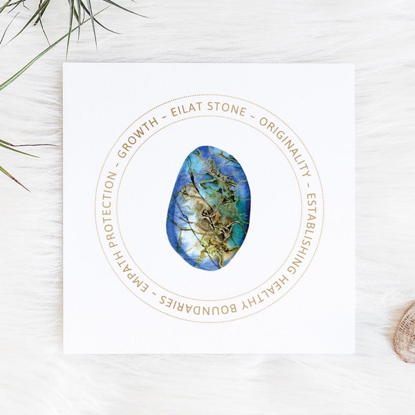 Eilat Gemstone Card - Gemstone Meaning Card - Printable File - Jewelry Display Card - Gift Insert - Product Tag