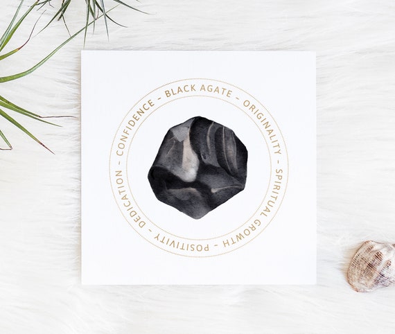 Black agate crystal meaning deals
