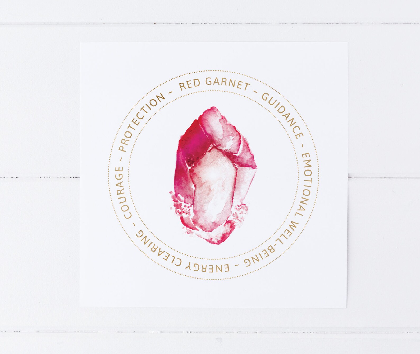 red Gemstone Card Meaning Card Printable Display Card