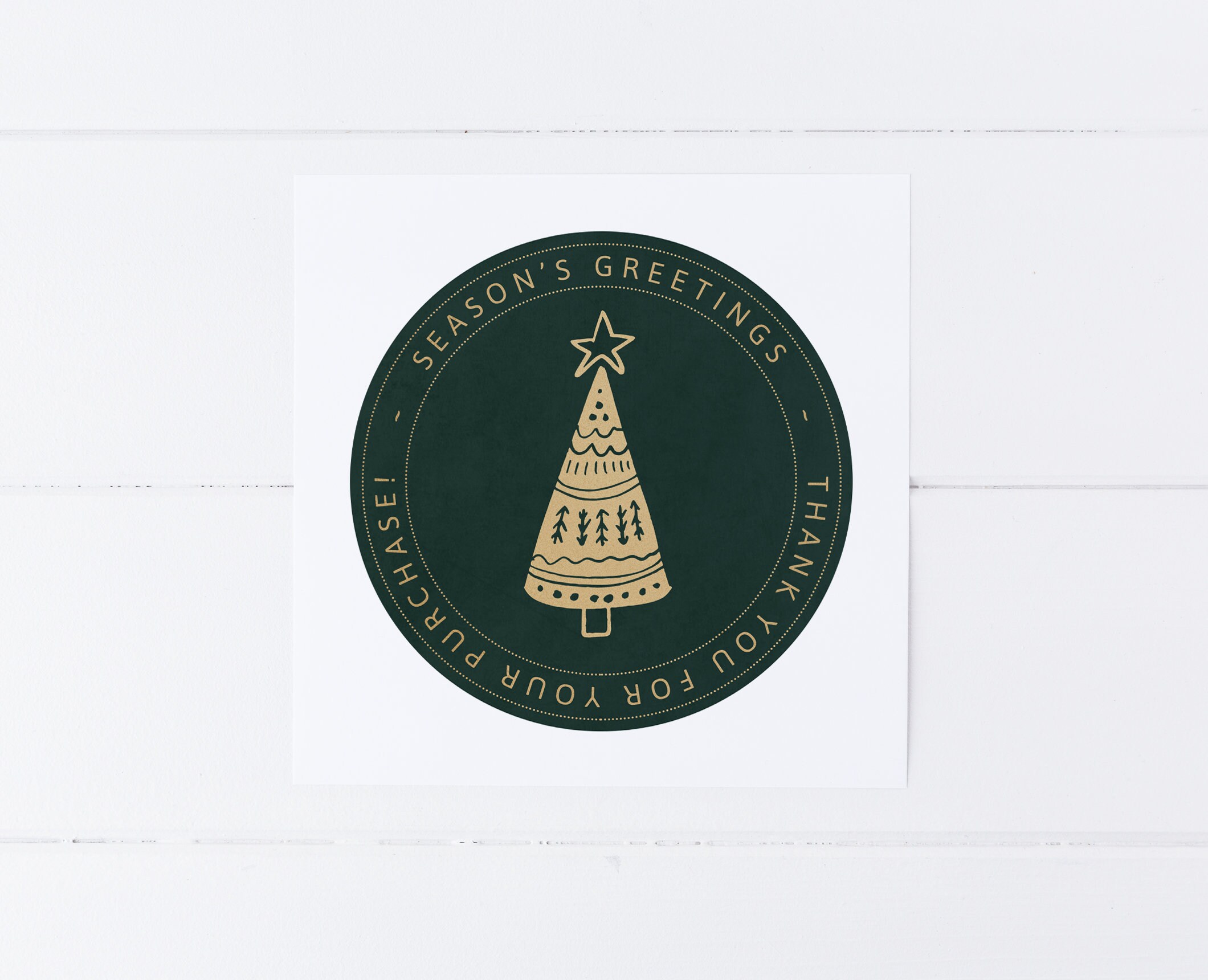 Seasons Greetings Thank You for Your Purchase Sticker Etsy