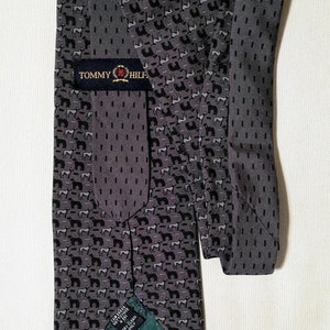Vintage Tommy Hilfiger Mens&#39; Silk Tie Made in USA Dogs 1990s
