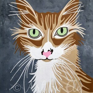 Commission Art Pet Portrait From Photo Custom Cat Portrait Personalized Gift Cat Memorial Perfect Gift for Cat Moms and Cat Dads