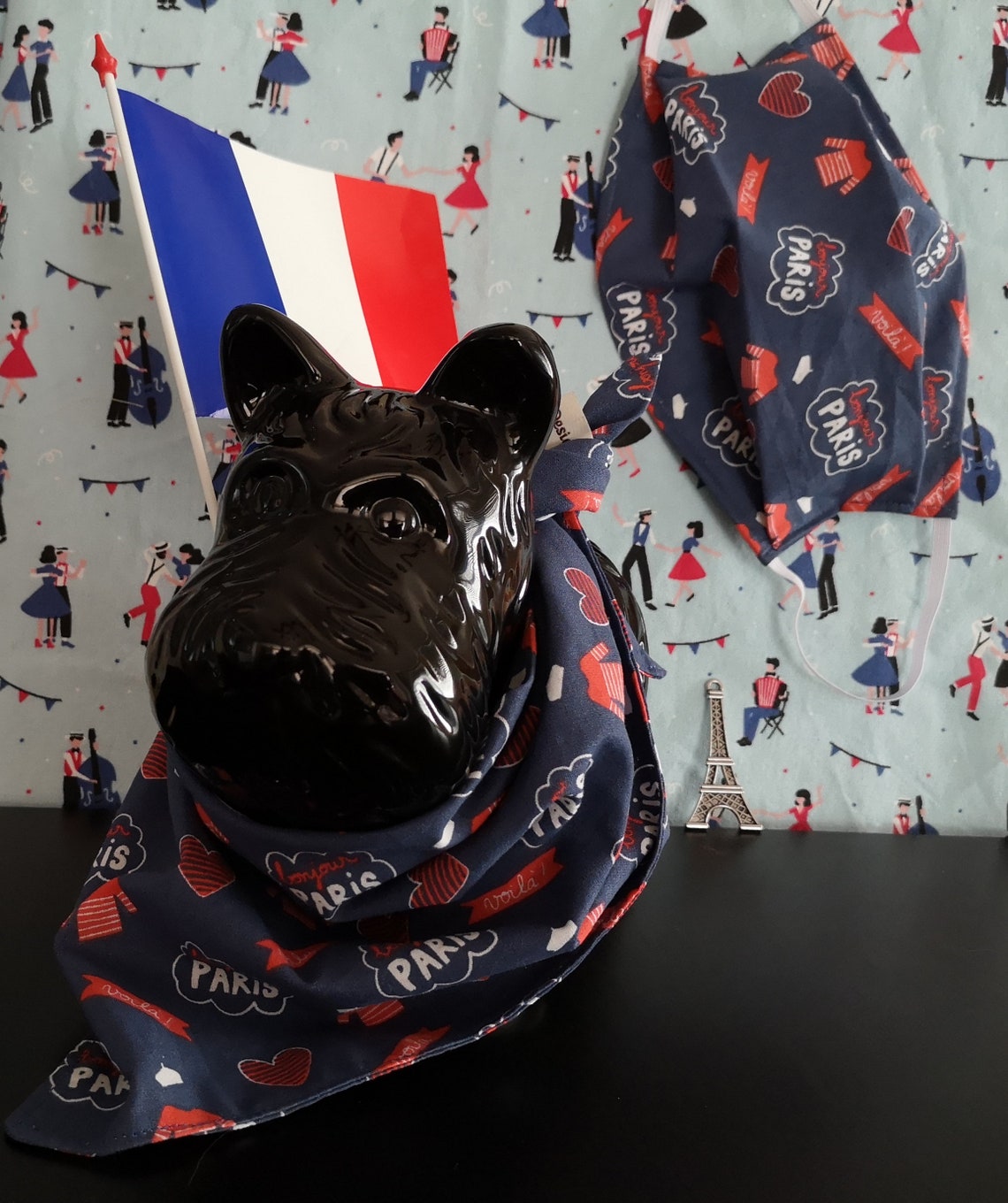 Französisch reversible Krawatte Auf Haustier Katze Hund Etsy