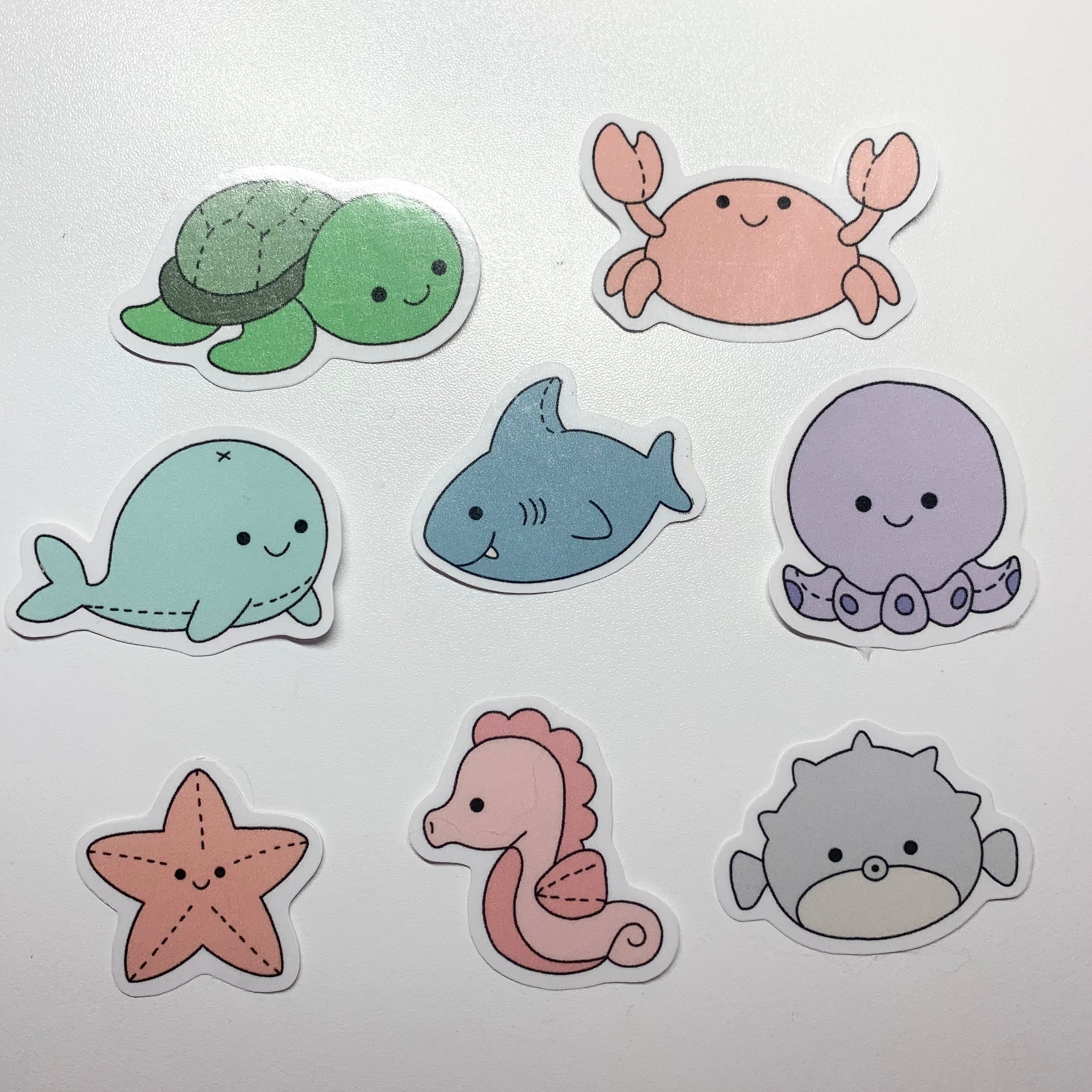 Sea Animal Sticker Pack / Sea Creature Sticker Pack / Pegatina | Etsy