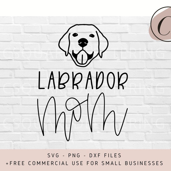 Labrador Mom SVG, Dog Mom SVG, Labrador svg, Hand Lettered SVG, Dog svg files for Cricut, svg, png, dxf