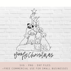 SVG de Feliz Navidad: Perro, mascota y fiesta navideña (descarga digital)