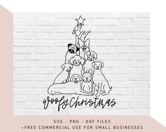 Merry Woofmas SVG: Christmas Dog, Pet Holiday (Digital Download)