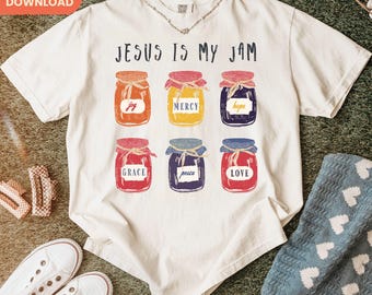 Jesus is My Jam PNG, Christian T-Shirt Design (Digital Download)