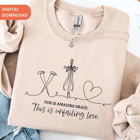Amazing Grace PNG, Christian Easter Day Shirt PNG, Jesus shirt design