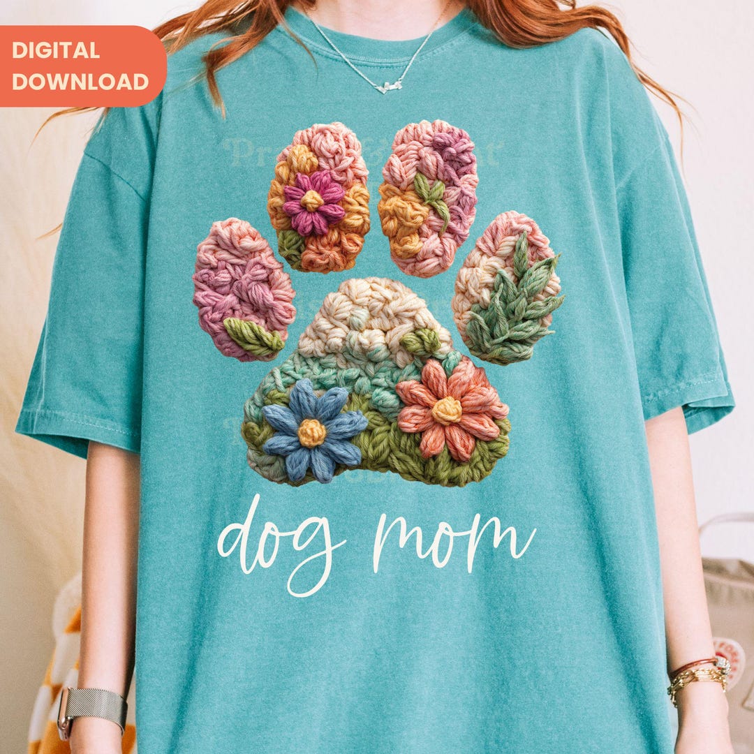 Dog Mom Floral Paw Print PNG, Sublimation Design (digital Download) - Etsy