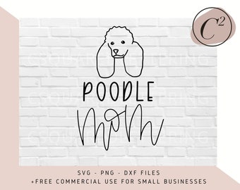 Poodle Mom SVG, Dog Mom SVG, Poodle svg, Hand Lettered SVG, Dog svg files for Cricut, svg, png, dxf