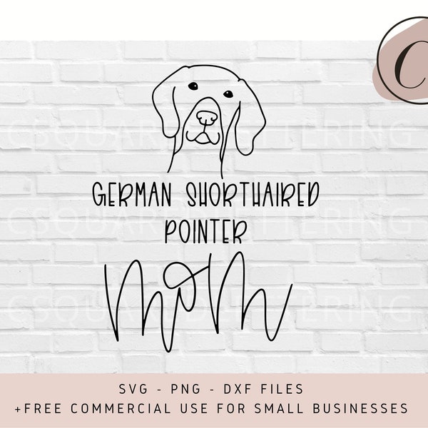 Deutsch Kurzhaar SVG, Hund Mama SVG, Deutsch Kurzhaar SVG, Hand beschriftet SVG, Hund svg-Dateien für Cricut, svg, png, dxf