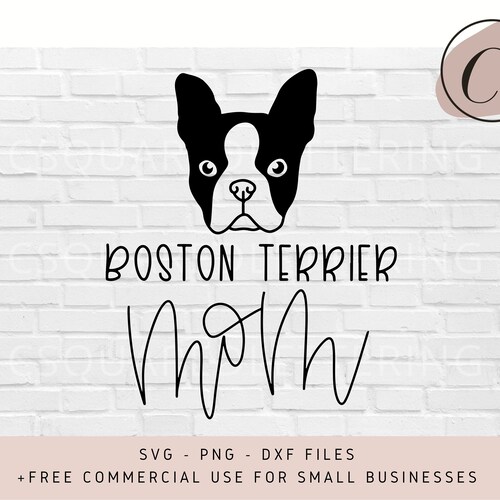 Boston Terrier Svgboston Terrier Svg Files for Cricutboston - Etsy