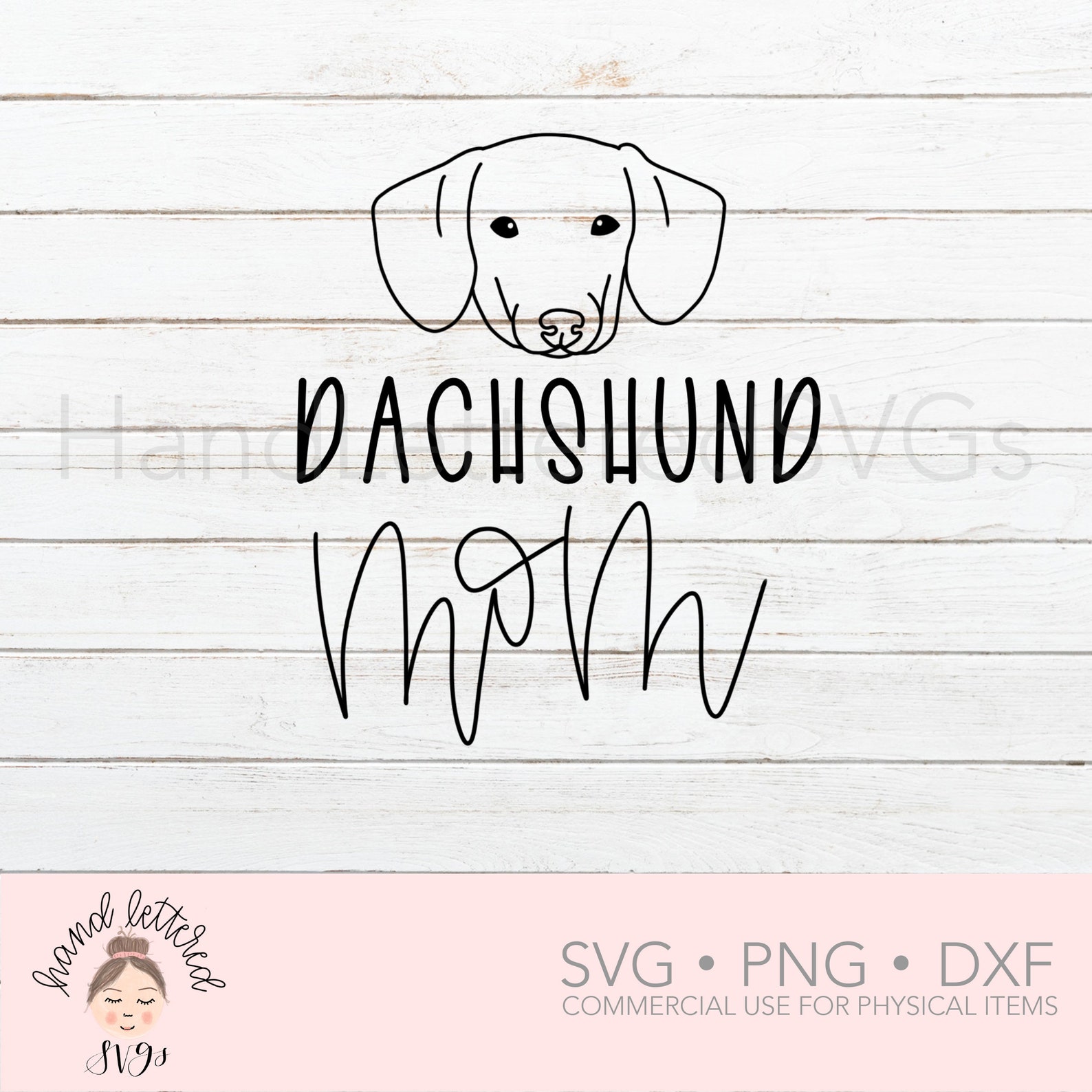 Download Dachshund Mom SVG Dog Mom SVG Dachshund svg Hand Lettered | Etsy