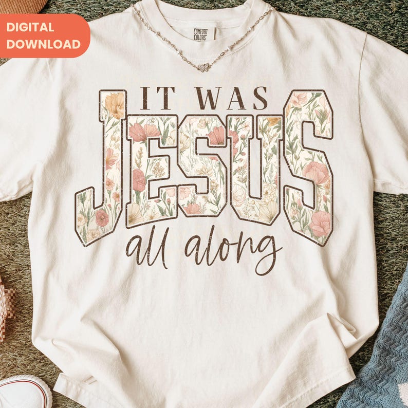 Christian Floral PNG Bundle, Bible Verse Shirt Graphics (Digital Download) image 7