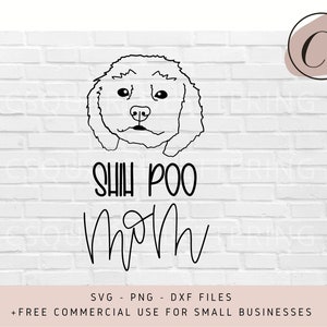 Shih Poo SVG Dog Mom SVG Shih Poo Svg Hand Lettered SVG - Etsy
