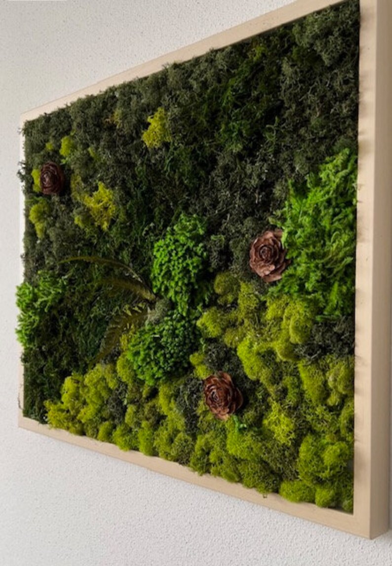 Unique Moss Wall Art Moss Wall Art Framed 17x Etsy