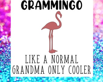 Grandma Flamingo Svg Etsy