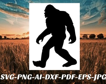 Bigfoot svg file yeti Svg Sasquatch Png Cricut Cameo Silhouette vinyl decal, iron on, heat transfer vinyl, infusible ink, sublimation, htv