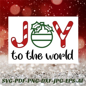 Joy to the world png Christmas SVG  Cricut Cameo Silhouette vinyl decal, iron on, heat transfer vinyl, infusible ink, sublimation, htv