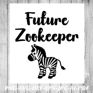 baby svg bestand toekomstige zookeeper Png zebra Svg Cricut Cameo silhouet sublimatie, warmteoverdracht vinyl, vinyl sticker, strijken op, infusible inkt