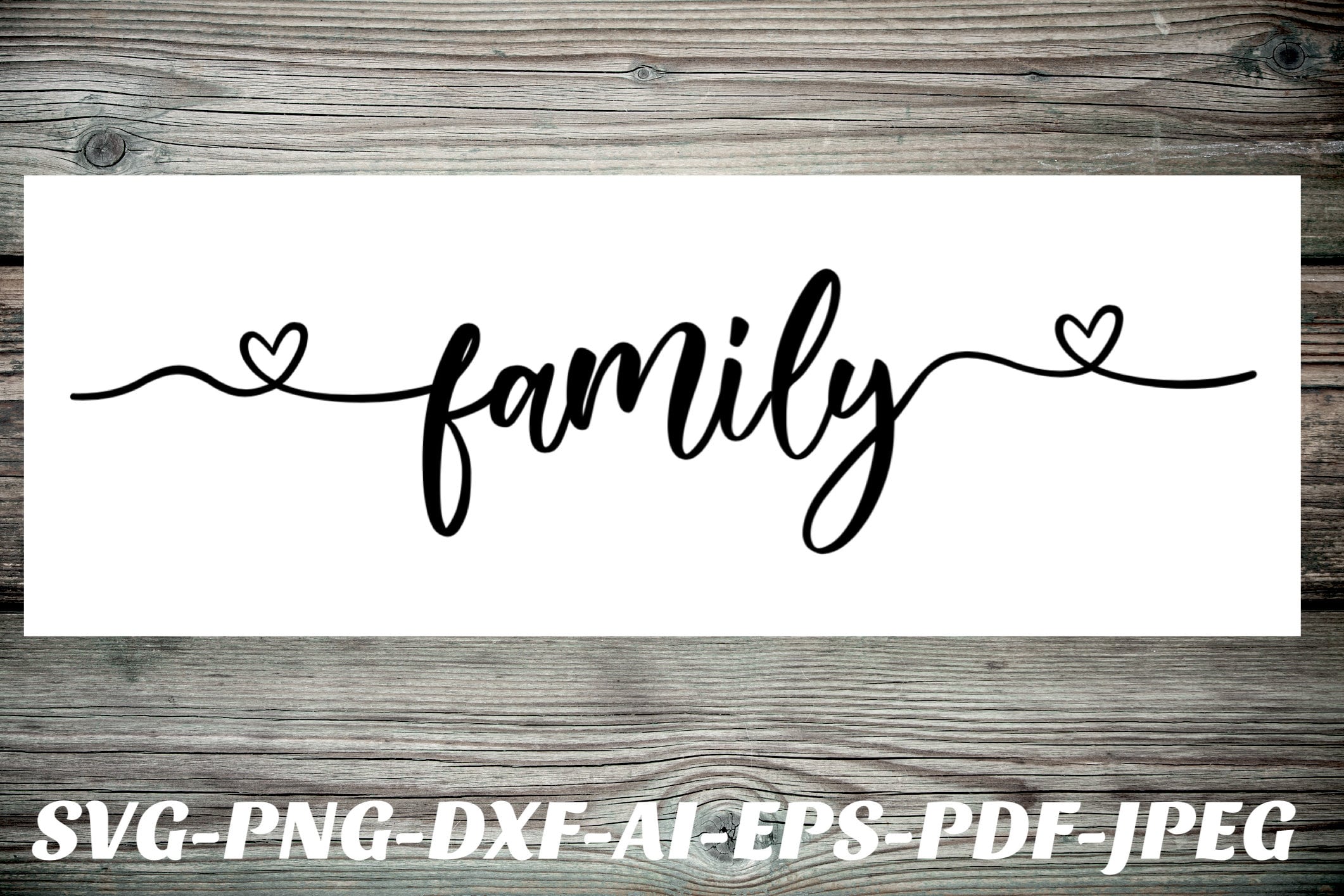 Family Heart Sign Making SVG Png File Bundle for Cricut Cameo ...