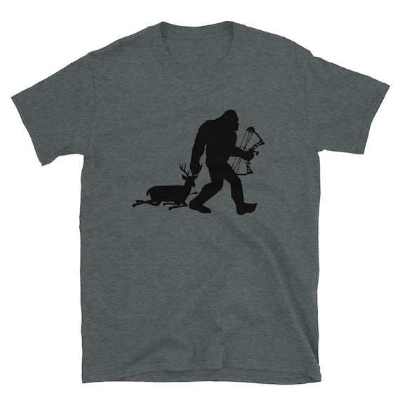 Big foot Short-Sleeve Unisex T-Shirt Bigfoot tee deer hunter shirt bow hunt shirt yeti Sasquatch