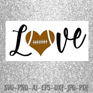 Voetbal svg liefde voetbal Png Cricut Cameo Silhouette vinyl sticker, strijkijzer op, infusible inkt, warmteoverdracht vinyl, sticker, sublimatie, htv