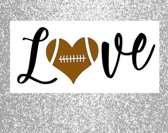Football svg love football Png Cricut Cameo Silhouette vinyl decal, iron on, infusible ink, heat transfer vinyl, sticker, sublimation, htv