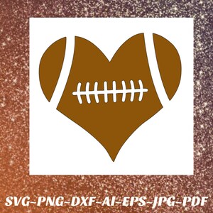 Voetbal svg voetbal hart Png Cricut Cameo Silhouette vinyl sticker, strijken op, infusible inkt, warmteoverdracht vinyl, sticker, sublimatie, htv