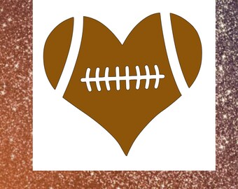 Football svg football heart Png Cricut Cameo Silhouette vinyl decal, iron on, infusible ink, heat transfer vinyl, sticker, sublimation, htv