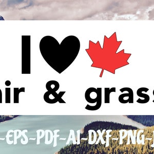 Canada SVG Air & grass PNG file bundle Cricut Cameo Silhouette vinyl decal, sublimation, heat transfer vinyl, htv, iron on, infusible ink