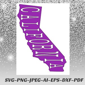 California SVG CA Svg cali png Cricut Cameo Silhouette vinyle décalque, fer sur, vinyle de transfert de chaleur, encre infusible, sublimation, htv, décalque de voiture