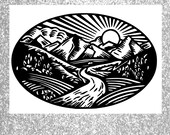 Mountains SVG file landscape Png file Cricut Cameo Silhouette vinyl decal, sublimation, heat transfer vinyl, iron on, htv Pdf Jpeg eps dxf