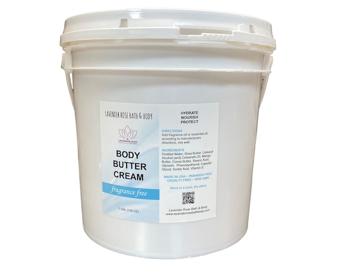 Gallon Unscented  Body Butter Cream / Fragrance Free / Resell / Sensitive Skin