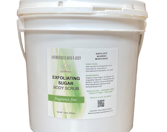 Gallon Unscented Exfoliating Sugar Scrub