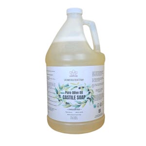 Pure Olive Oil Unscented Liquid Castile Soap | Sensitive Skin | All-Natural Ingredients | Fragrance Free | Multi-Purpose Soap