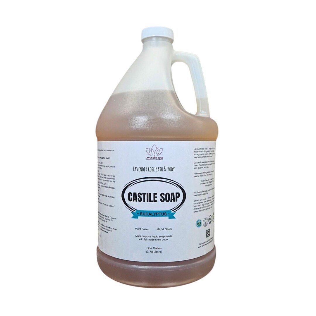 All Natural Eucalyptus Castile Liquid Soap - Sensitive Skin, Eco ...